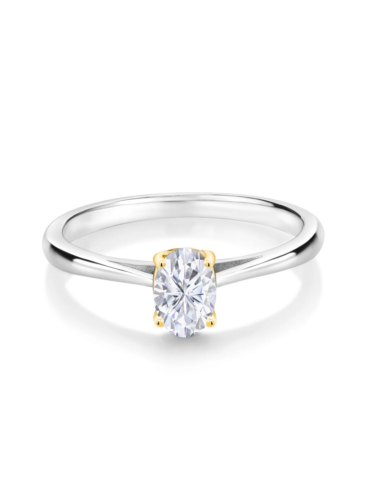 Oval Moissanite Solitaire Engagement Ring F8370