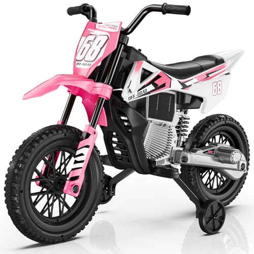 12V Kids Motorcycle with Training Wheels T747280