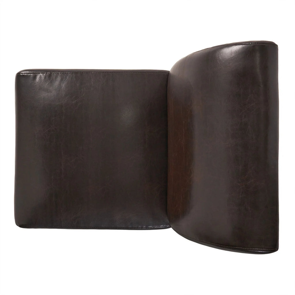 Brown Leather Slipper Chair F63619