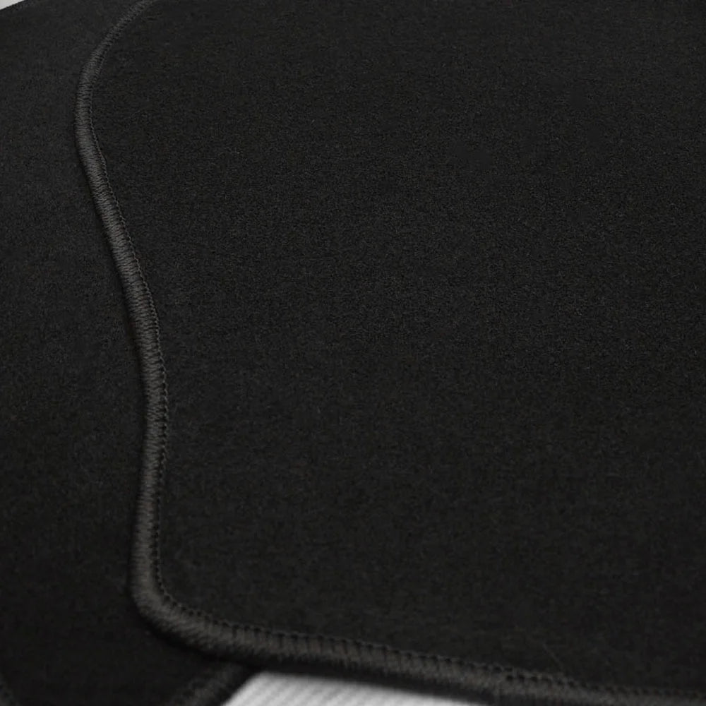 Black Nylon Carpet Car Floor Mats Front Rear 4pcs Y253901