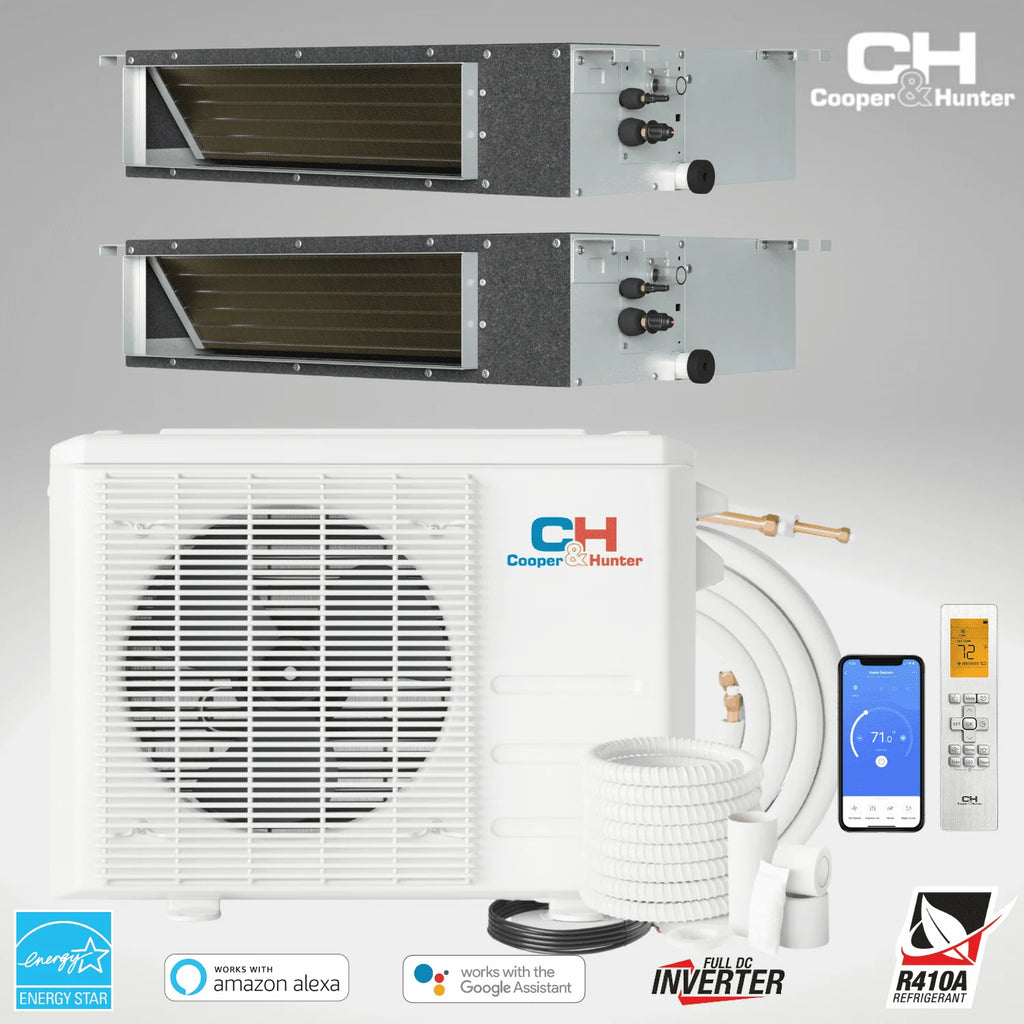 18000 BTU 230V Dual Zone Mini Split Heat Pump Air Conditioner A4819