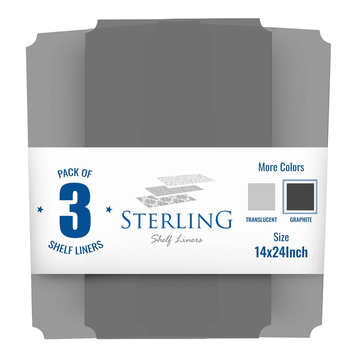 Set of 3 Graphite Shelf Liners O477