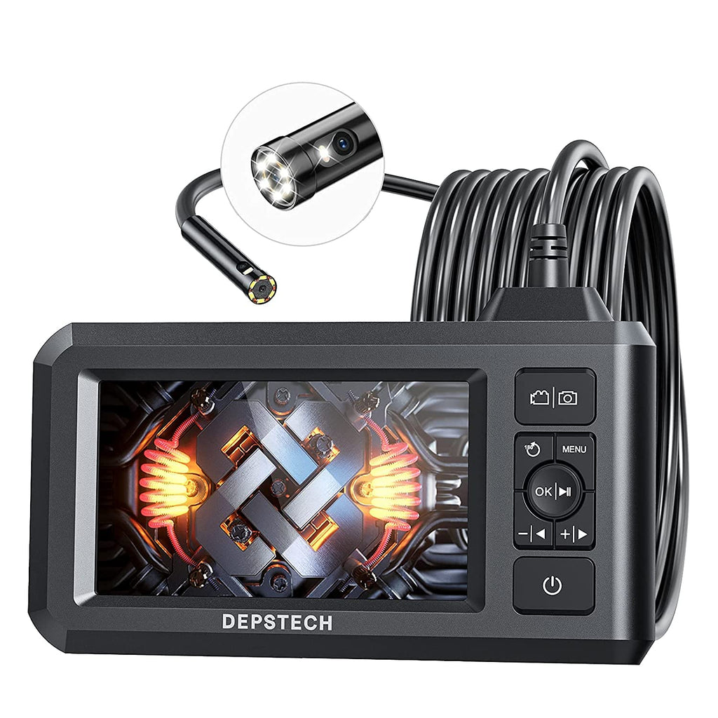 Dual Lens Industrial Endoscope with 16.5FT Semi-Rigid Cable T2316