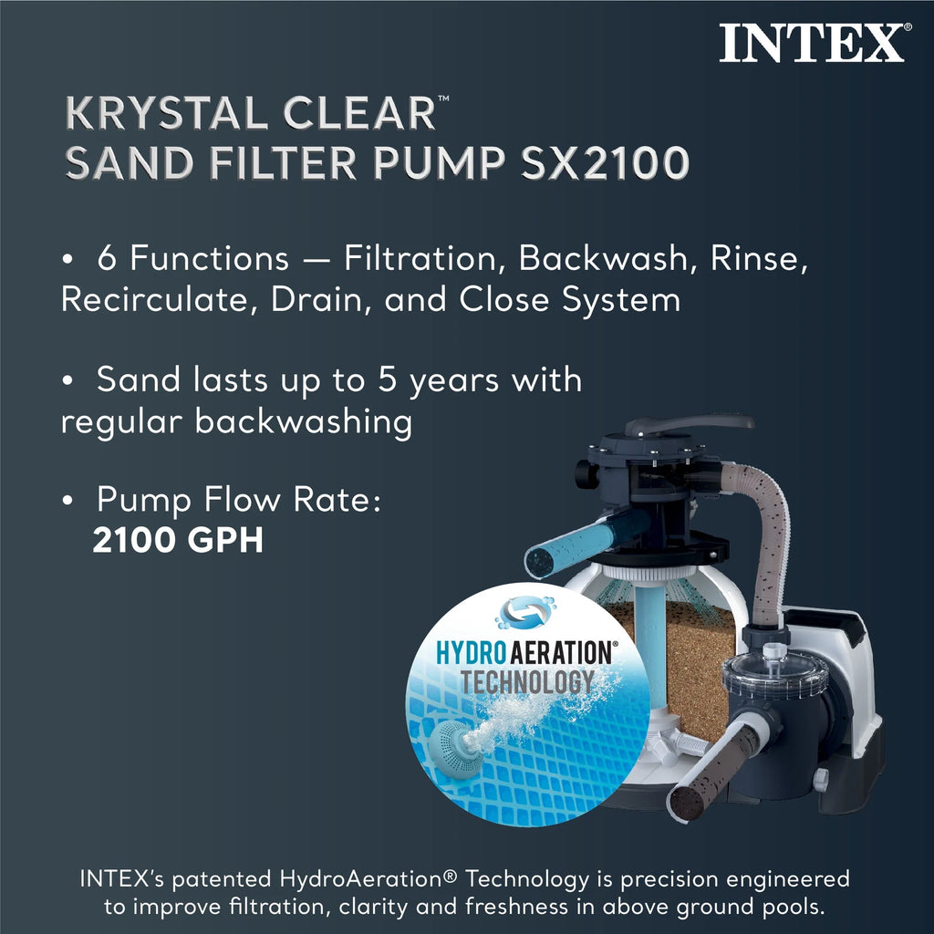 Round Frame Above Ground Swimming Pool with Sand Filter Pump Y58741