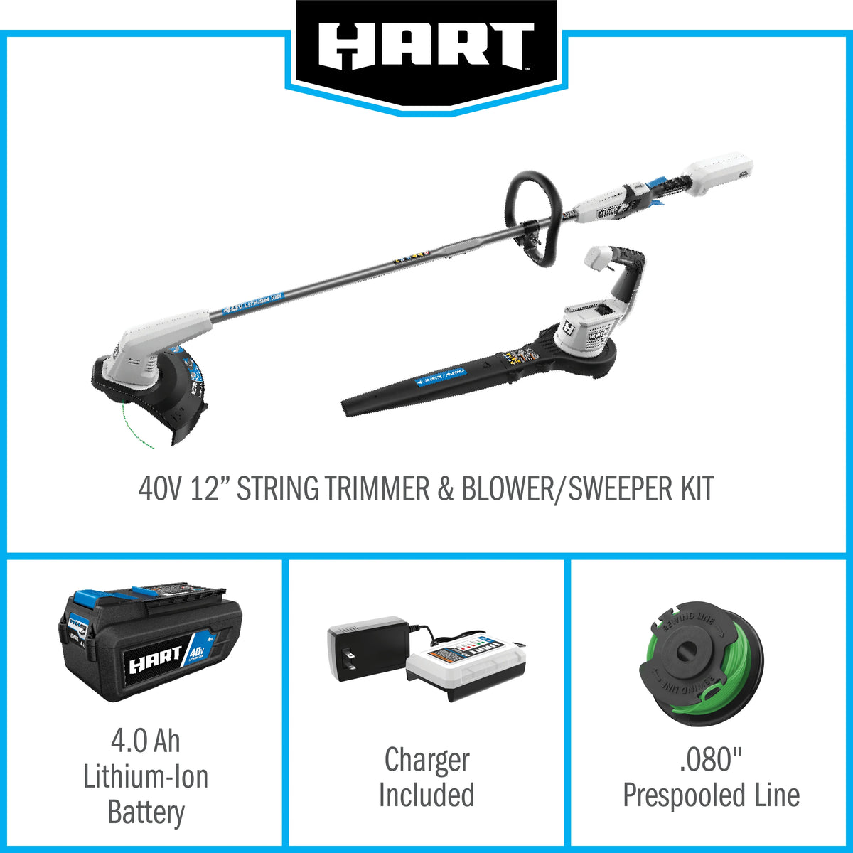 Cordless String Trimmer and Leaf Blower Combo Kit P853