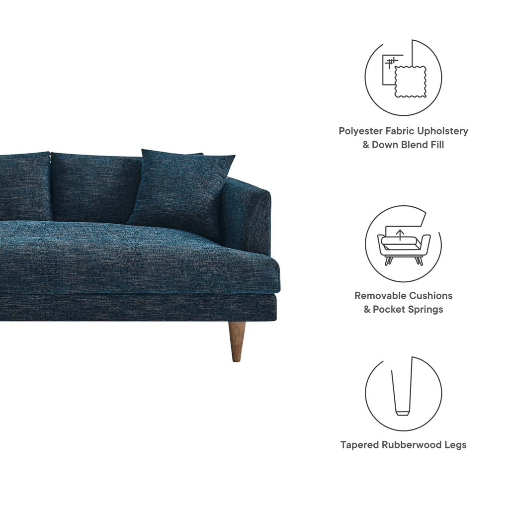 Left-Facing Down Filled Overstuffed Sectional Sofa Y120
