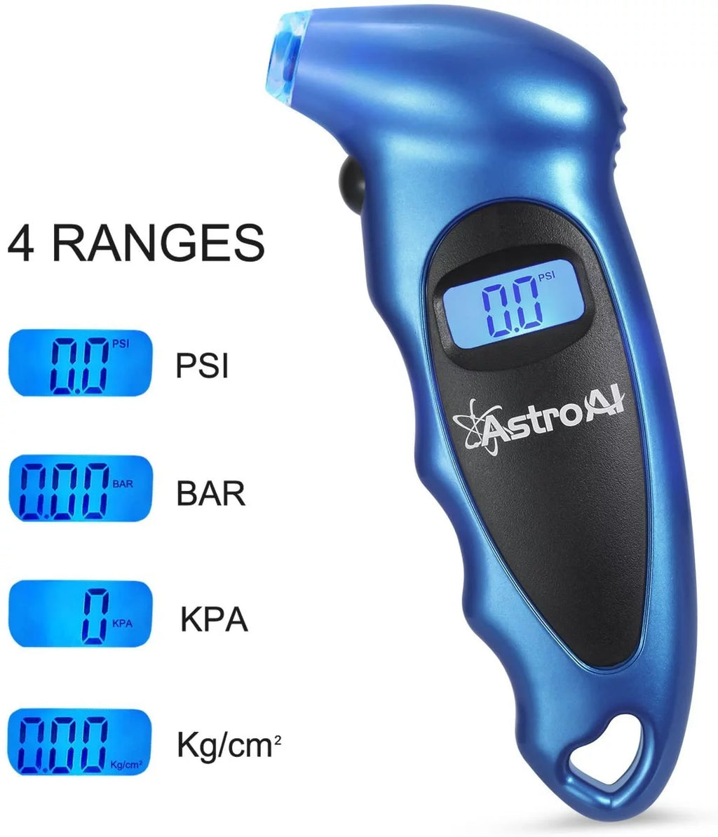 Tire Pressure Gauge, Digital Tester, Blue, 0-150 PSI F8883
