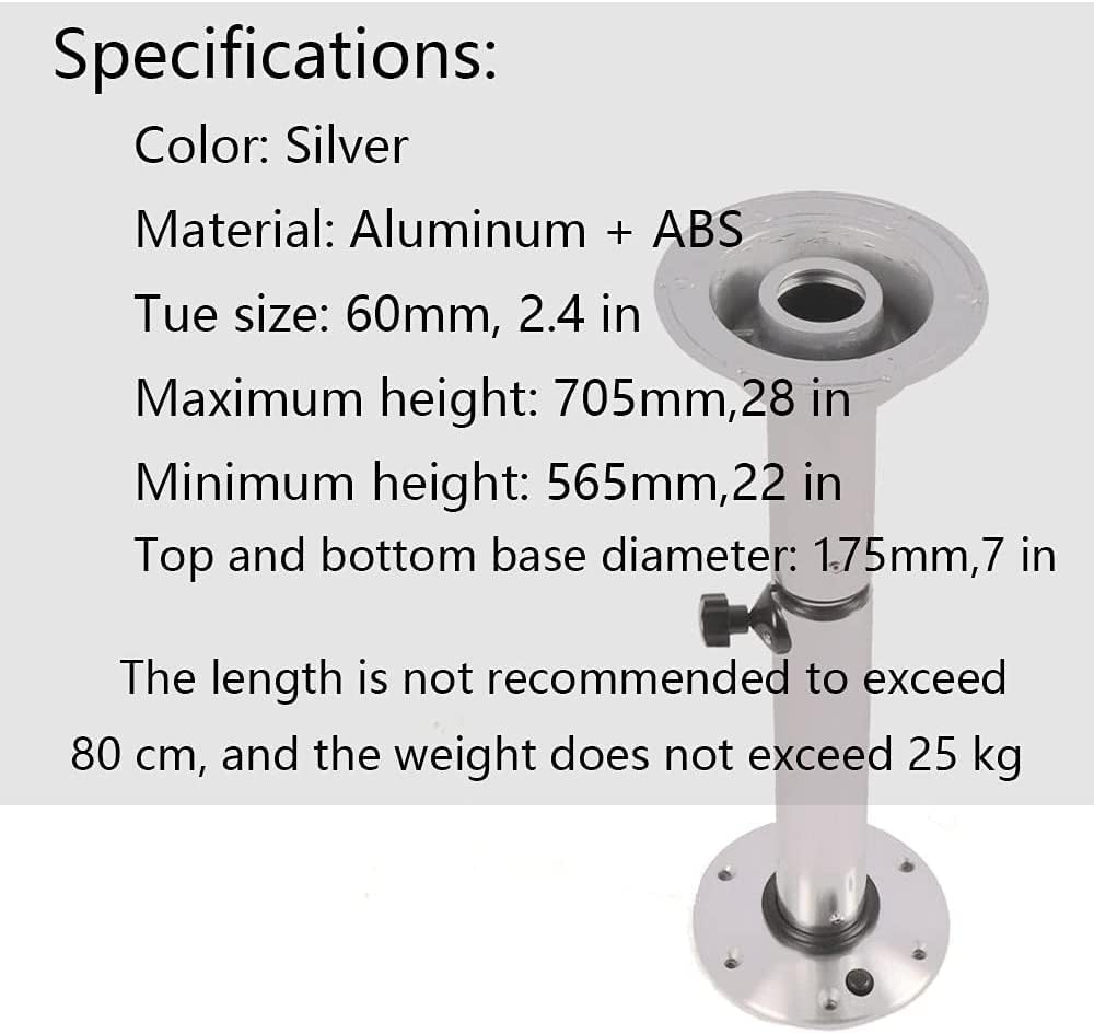 Adjustable Telescopic Table Pedestal Stand Base 22-28 Inch O676
