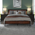Full Metal Bed Frame with Wood Headboard B988564