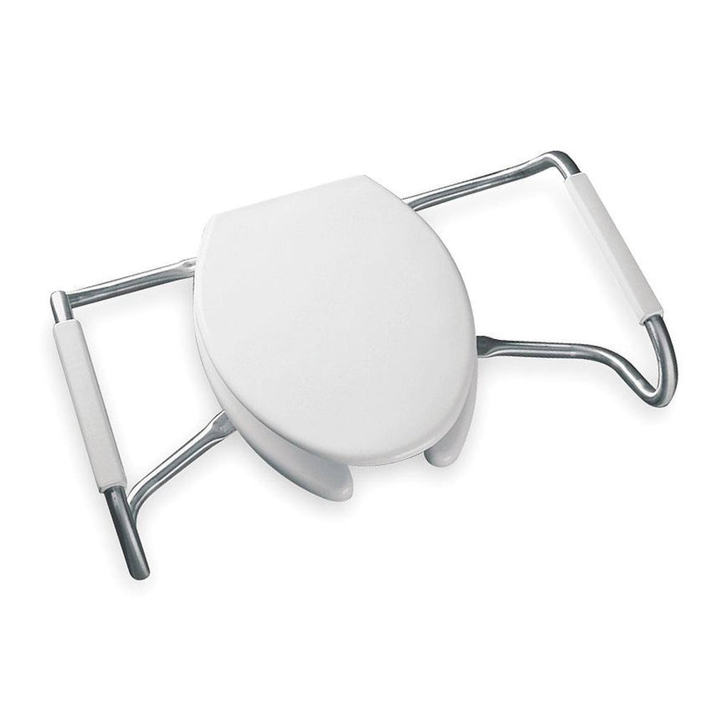 White Open Front Elongated Toilet Seat with Cover R8645
