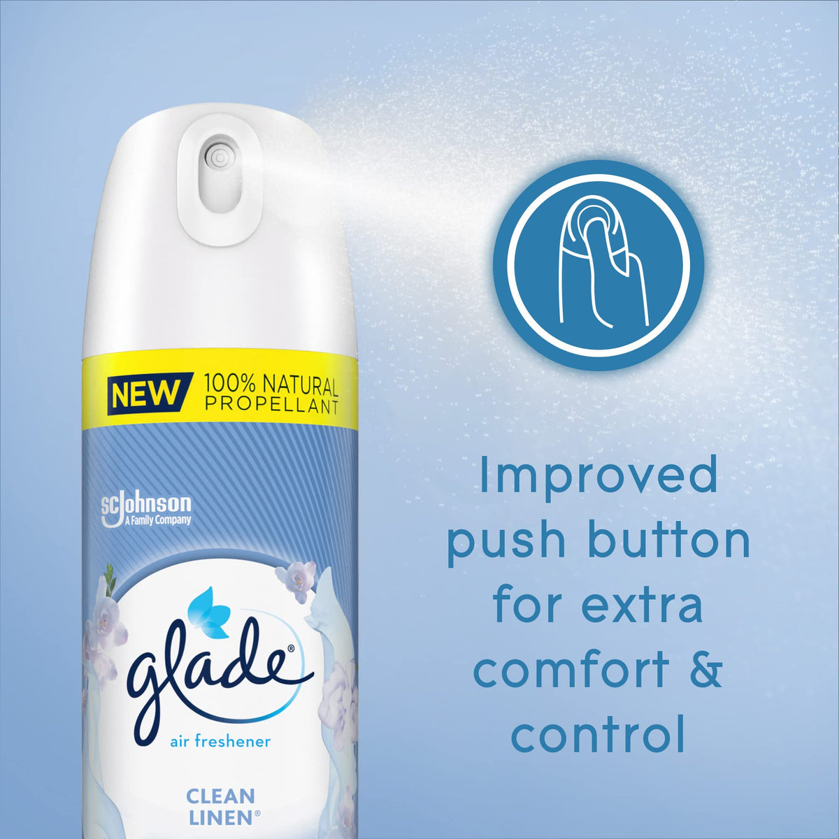 8.3 Oz Clean Linen Room Air Freshener Spray, Pack of 48 V287