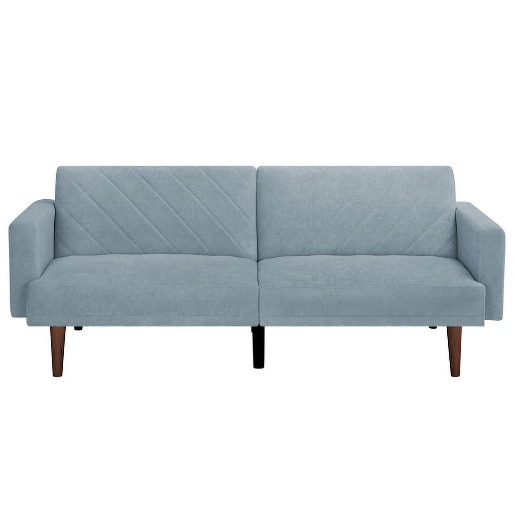 Blue Convertible Futon Sofa Bed E231