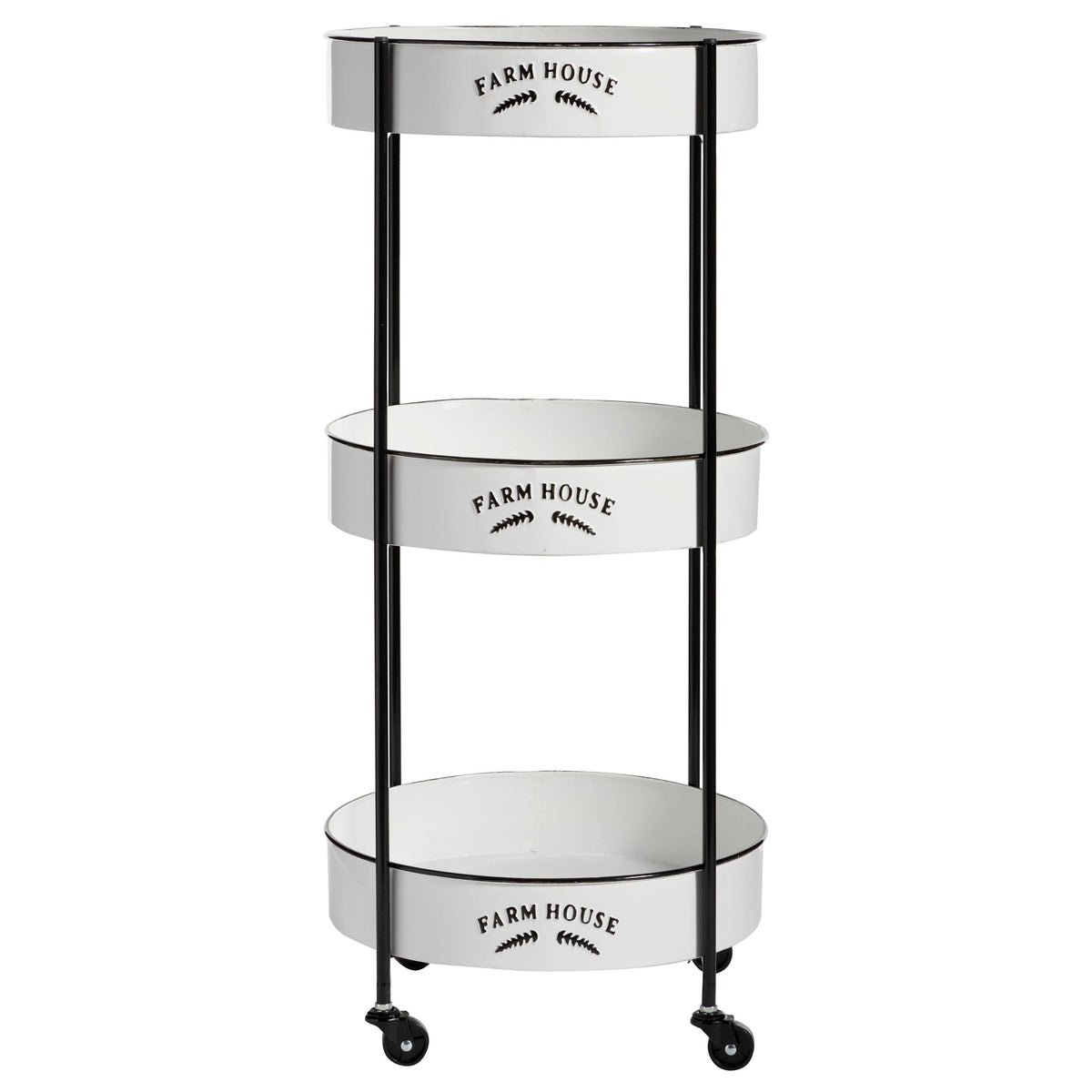 White Metal Storage Cart T14128