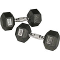 65 lbs Rubber Hex Dumbbell I972057