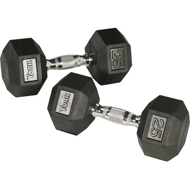 65 lbs Rubber Hex Dumbbell I972057