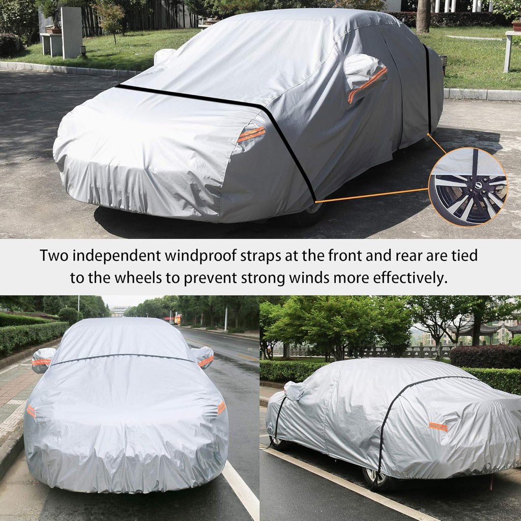 Waterproof All Weather Outdoor Car Cover with Zipper R286