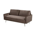Brown Velvet Square Arm Sofa Z77114