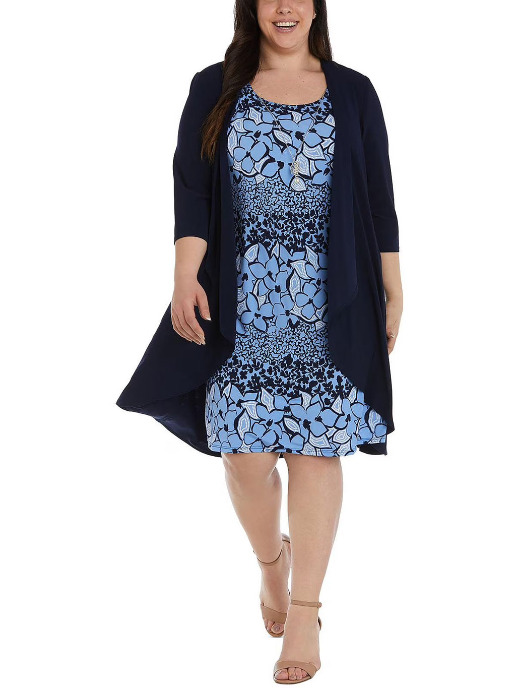 Womens Plus Midi Two Piece Dress P308926