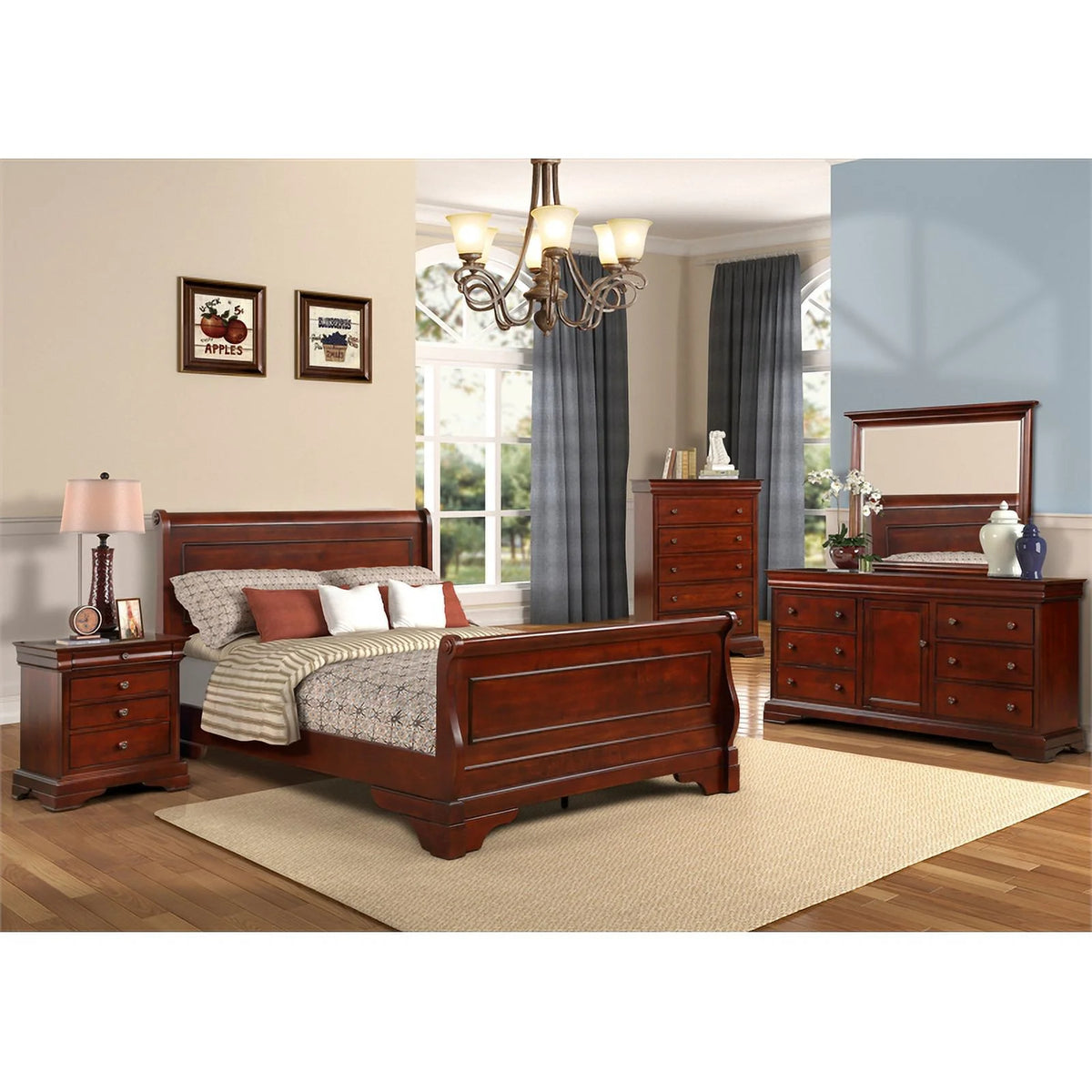 Wood Full Bed C42835