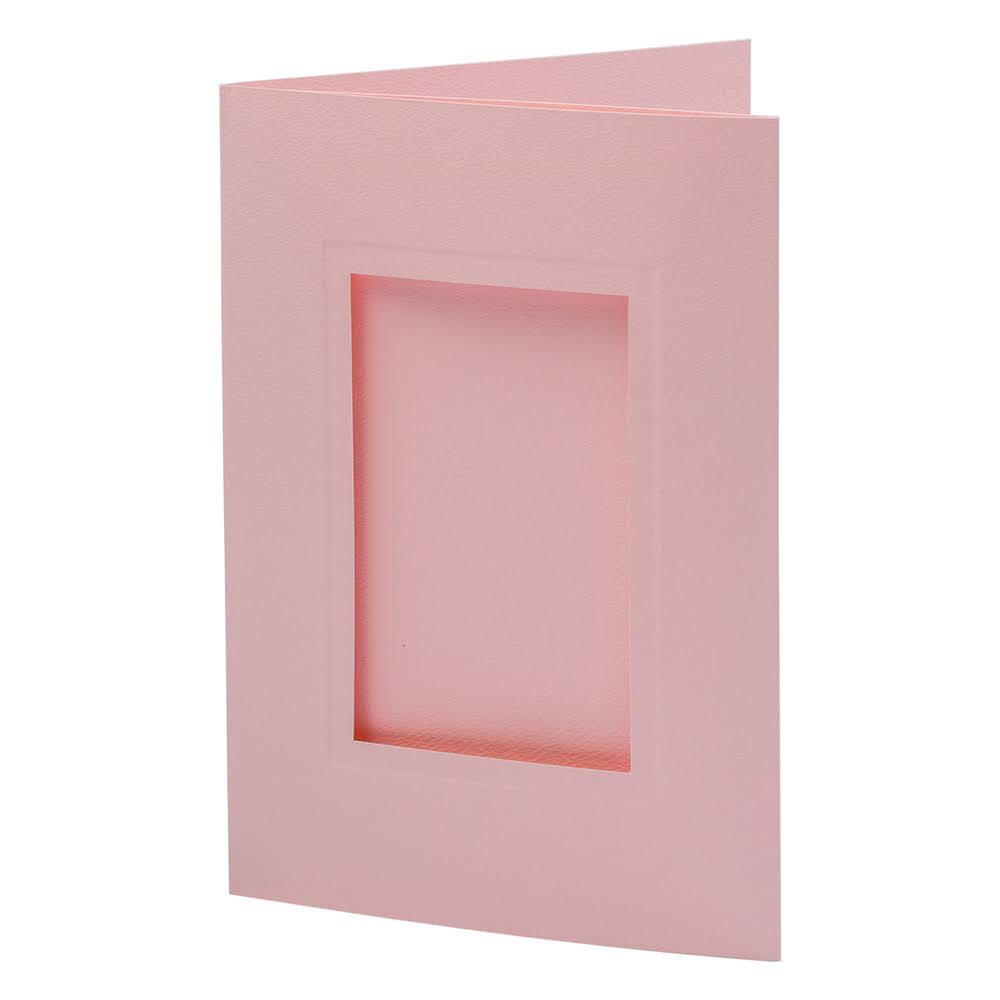 Baby Pink Foldover Cards with Photo Opening, 200 per Pack A251429