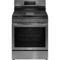 30 in. 5 Burner Freestanding Gas Range in Black Stainless Steel with True Convection and Air Fry J18013