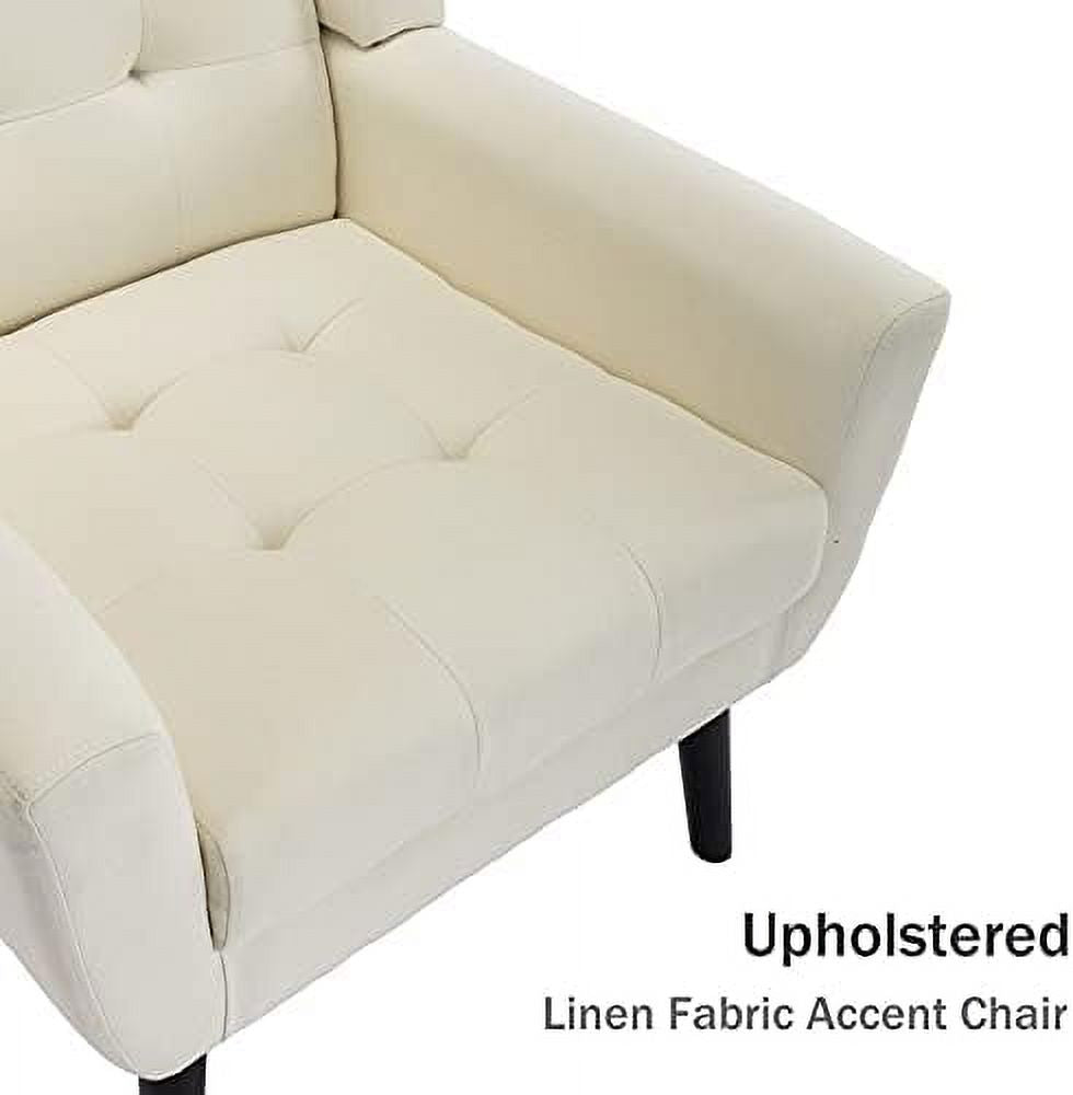 Yellow Upholstered Fabric Accent Chair with Arms E9546