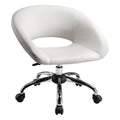 White Vegan Faux Leather Office Chair T865