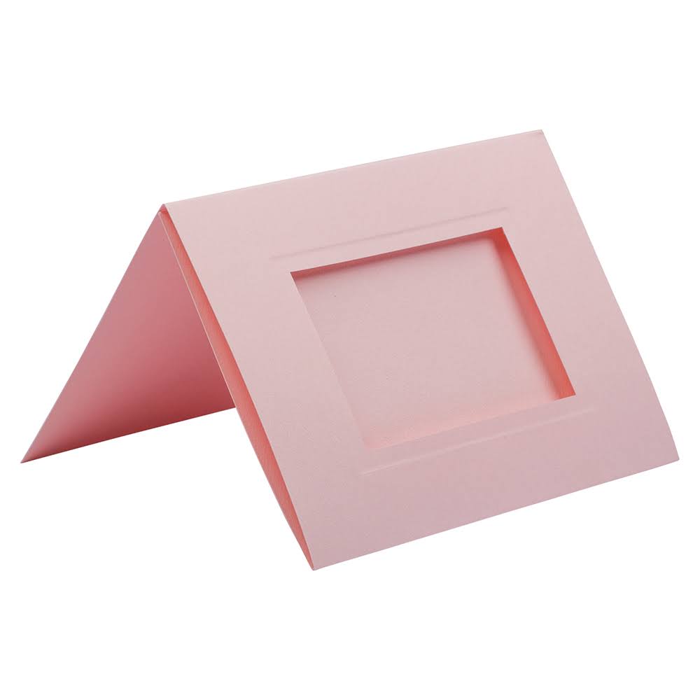 Baby Pink Foldover Cards with Photo Opening, 200 per Pack A251429