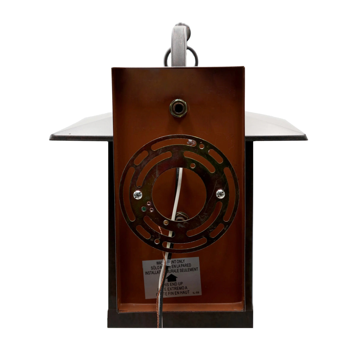 1-Light Bronzed Stained Glass Outdoor Wall Sconce T86531