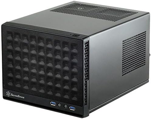 White & Black Mini-ITX Computer Case with Mesh Front Panel T929895