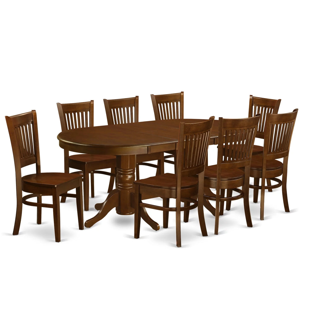 9 Piece Espresso Wood Dining Room Set C3913