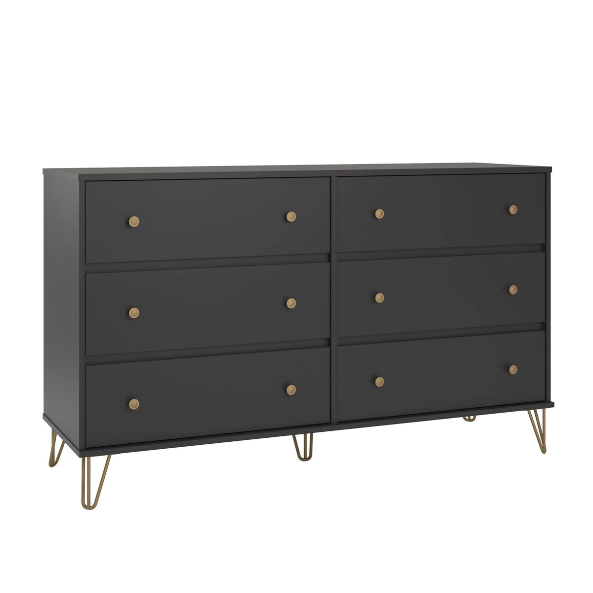 Black 6 Drawer Dresser S44267