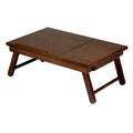 Walnut Wood Flip Top Lap Desk with Drawer H30775