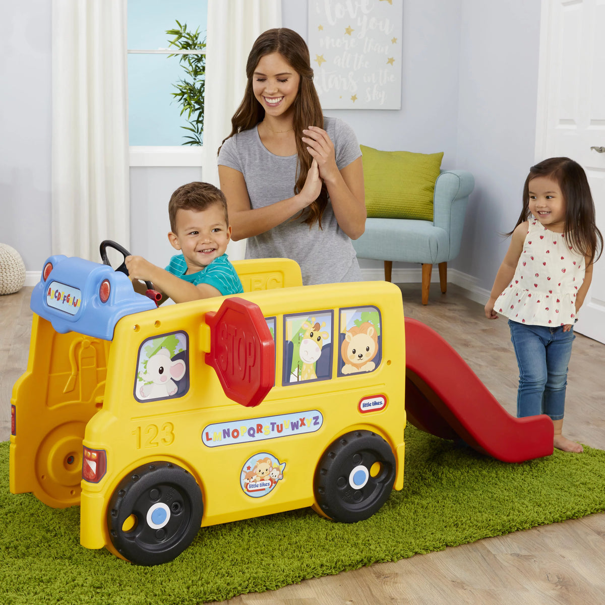 School Bus Climber and Slide with Interactive Dashboard J40525