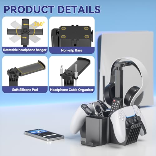 Controller Holder with Headphone Stand and Phone Holder G7929