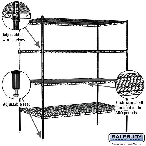 Black Wire 4 Shelf Shelving Unit T84523
