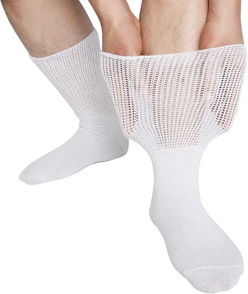 Black White Cotton Crew Socks H43692