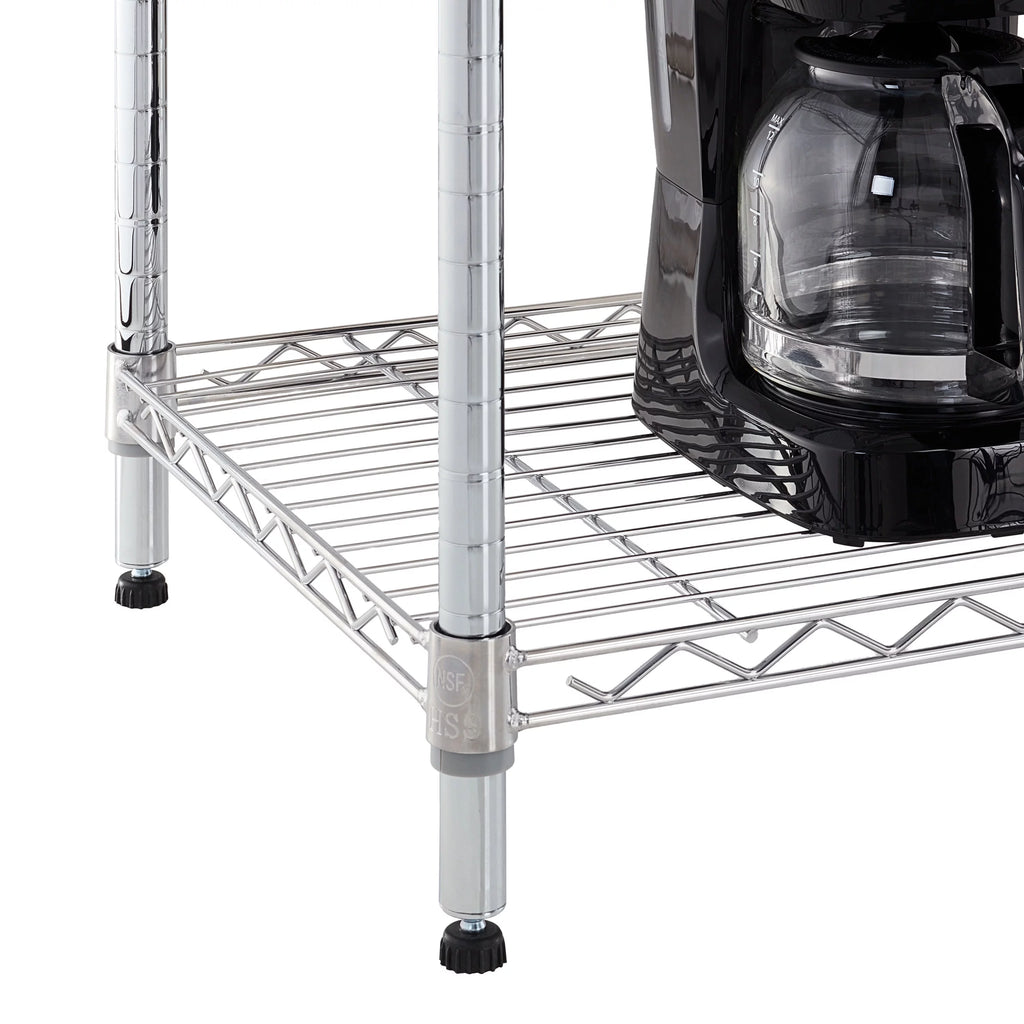 Steel 6-Tier Storage Shelf Unit 2100lb Capacity Chrome U2543