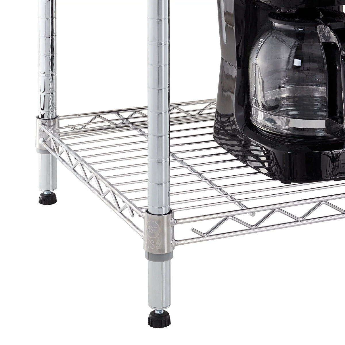 Steel 6-Tier Storage Shelf Unit 2100lb Capacity Chrome U2543