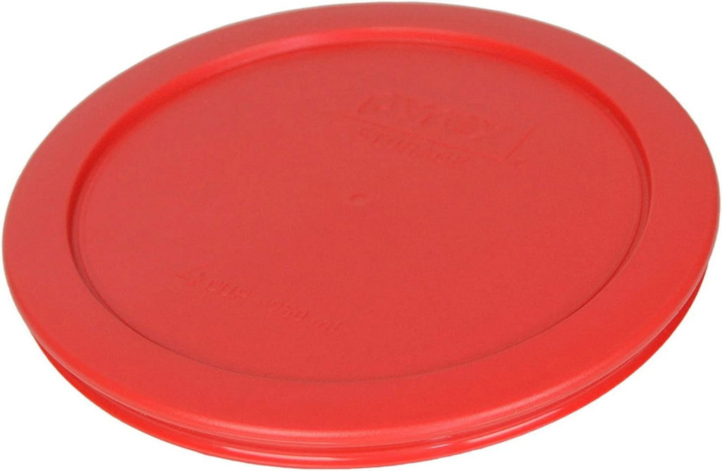 4-Cup Red Plastic Food Storage Lid 6 Pack C183757