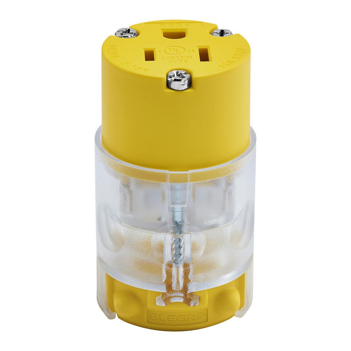 125V 15 Amp 12-18 AWG Light Up Female Connector I43732