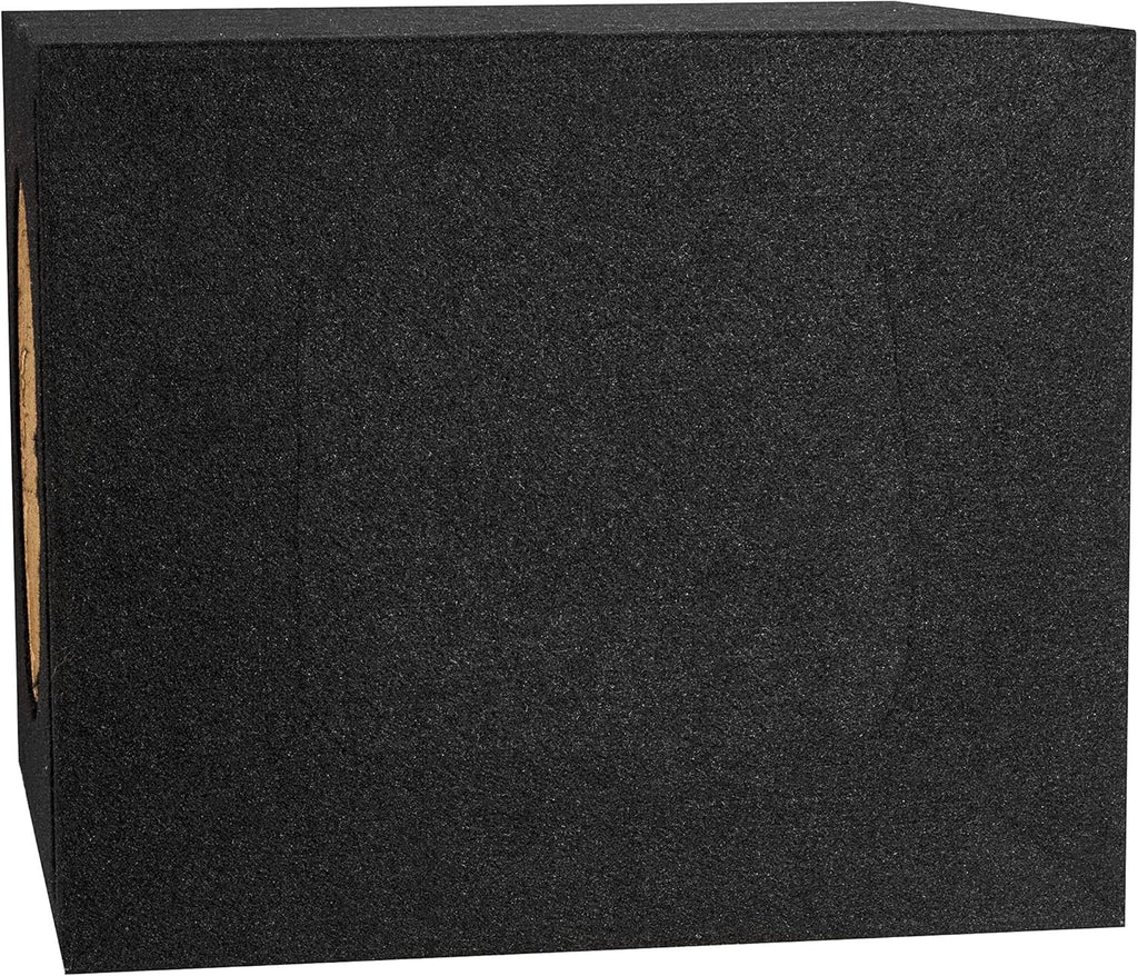 Single 10” Ported MDF Black Carpeted Subwoofer Enclosure, Pack of 2 J61188