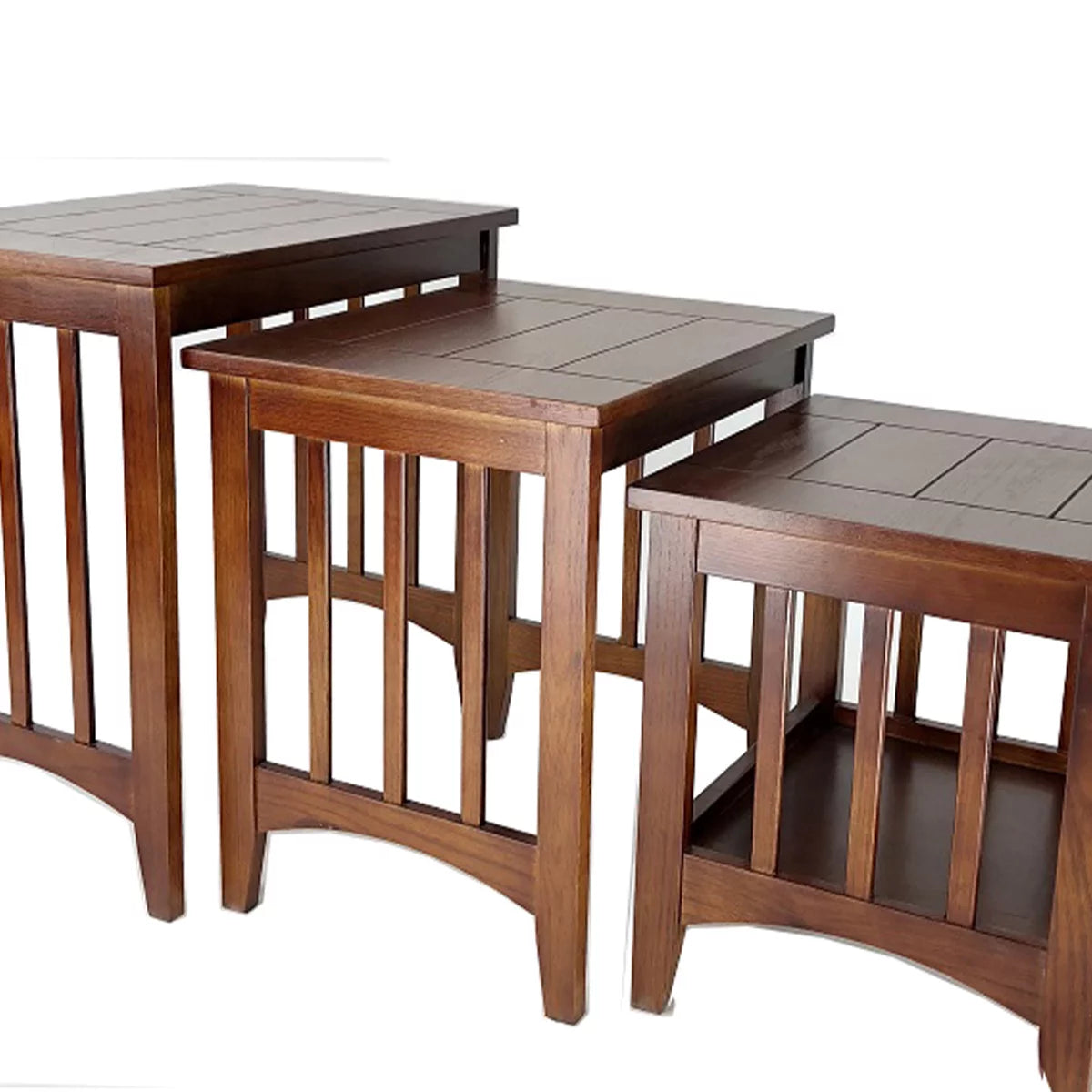 Oak Brown 3 Piece Nesting Table T3962