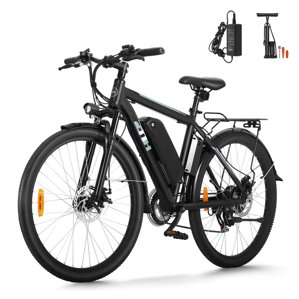 Electric Mountain Bike 350W 21 Speed Black I637256