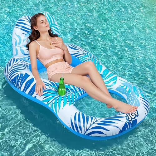 Inflatable Pool Float Chair with Drink Holder O226
