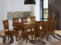 9 Piece Espresso Wood Dining Room Set C3913