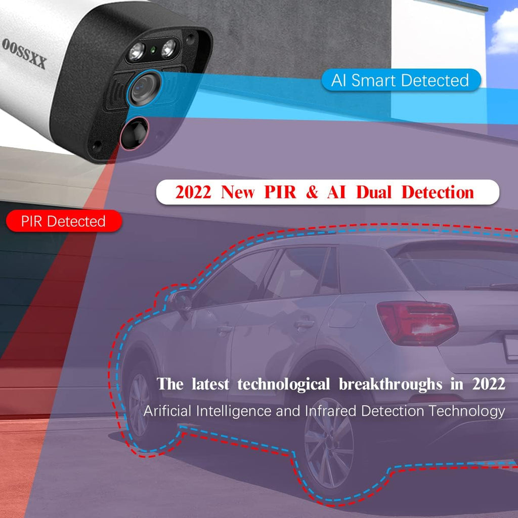 3K 5.0MP 1944P Wireless Security Camera System with 4TB Hard Drive and 8 Cameras Y438577