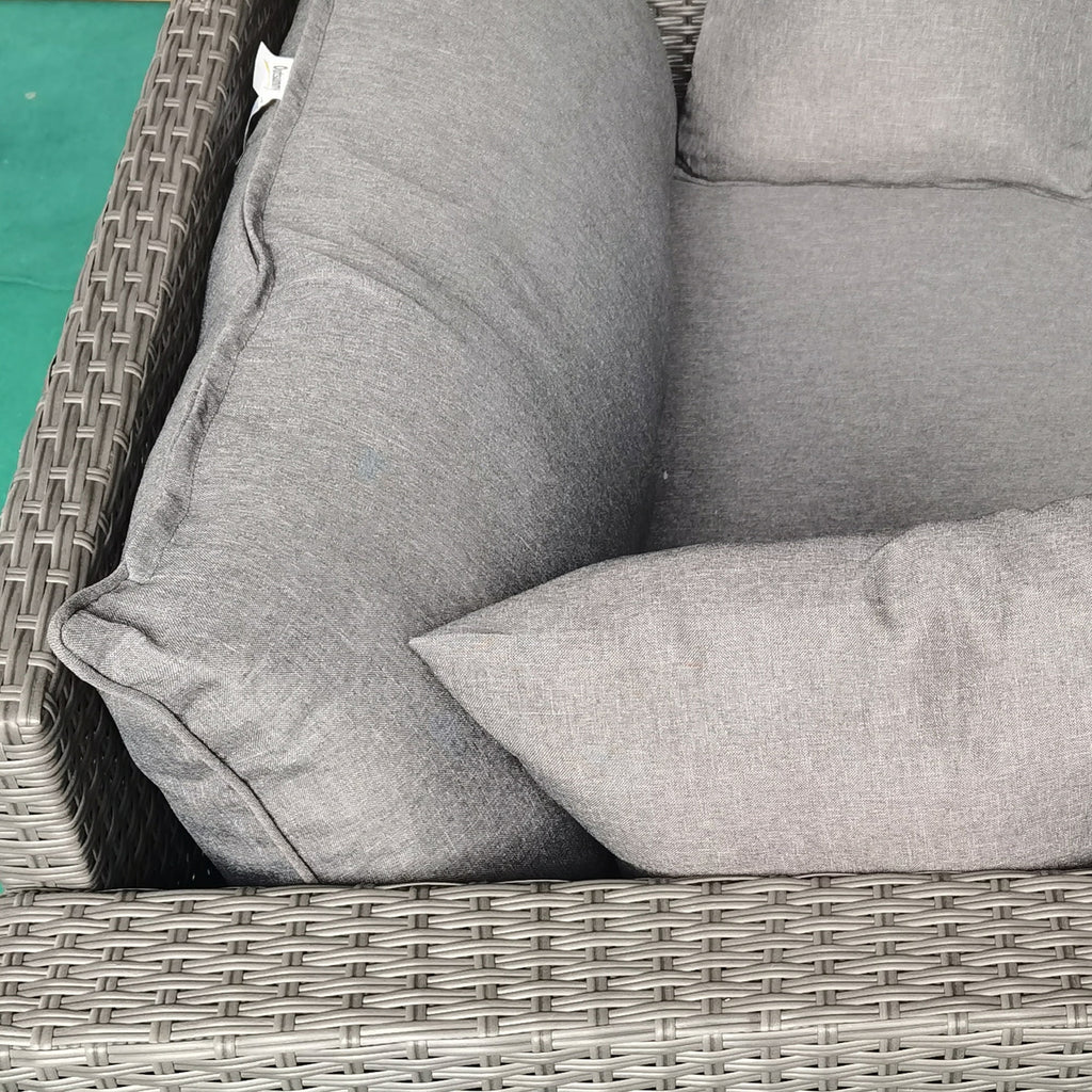 Gray Padded Outdoor Loveseat Sofa A868