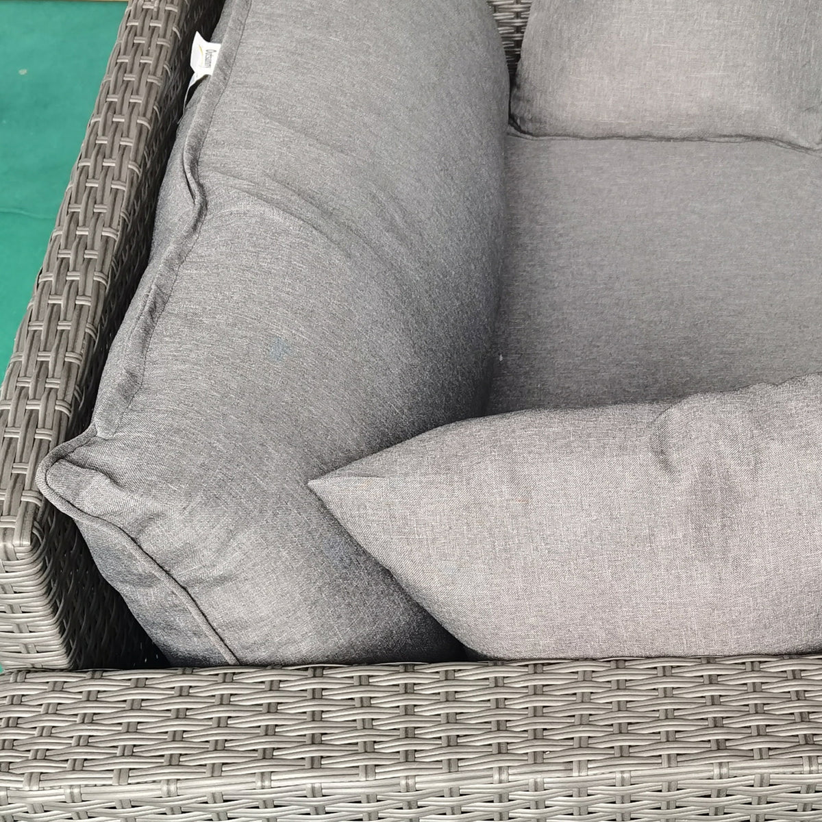 Gray Padded Outdoor Loveseat Sofa A868