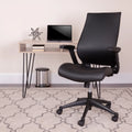 High Back Black Executive Swivel Office Chair with Adjustable Arms J366